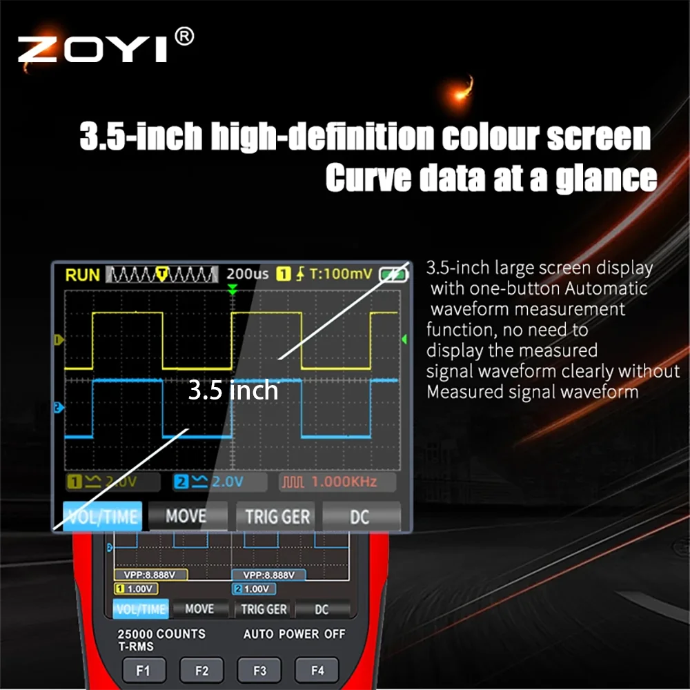 ZT703S neue farbe bildschirm handheld digitale oszilloskop multimeter auto reparatur instrument multi-funktion messung anti-brennen