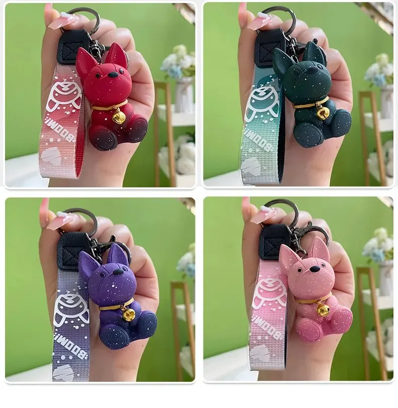 ชิ้น Creative สีเปลี่ยนวิธีสุนัข Key CHAIN น่ารักกระเป๋าเป้สะพายหลังจี้รูปคู่จี้กุญแจรถ