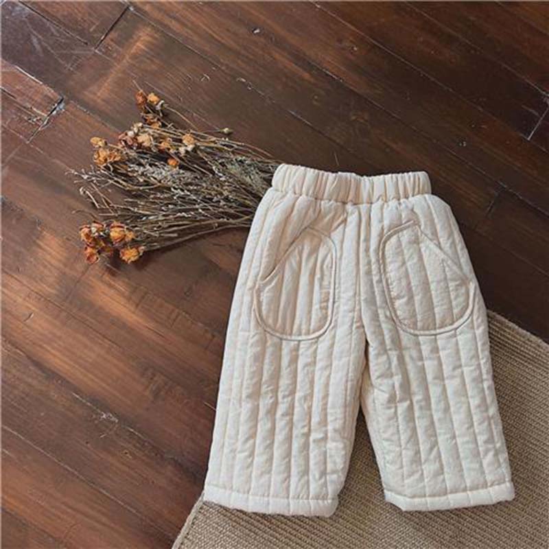 Inverno Corea Pantaloni per bambini 2025 Addensare Pantaloni per bambini Cotone per bambini Peluche Pantaloni casual in tinta unita per ragazze Abbigliamento per bambini