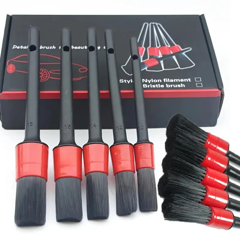 Juego de cepillos para detalles, cepillos para coche, cepillo para detalles de coche, cepillo para detalles de limpieza de coche, cepillos para ruedas de salida de aire del tablero
