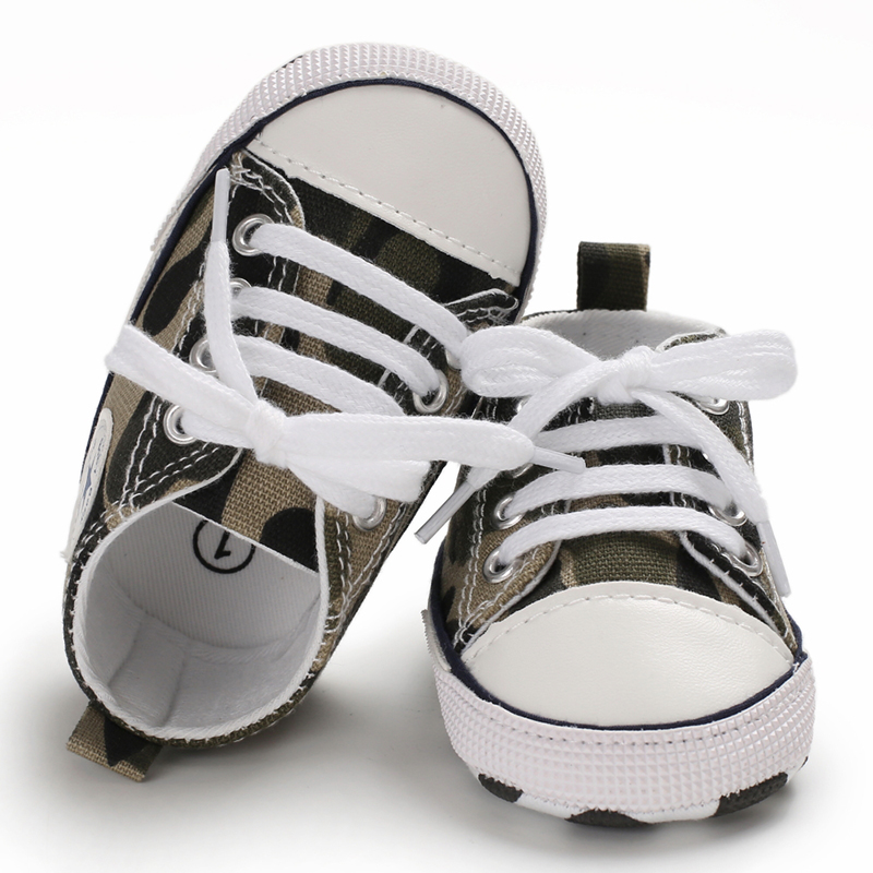 Scarpe sportive classiche in tela per bambini Primo paio di scarpe per bambini senza genere suole morbide antiscivolo Scarpe da culla per neonato