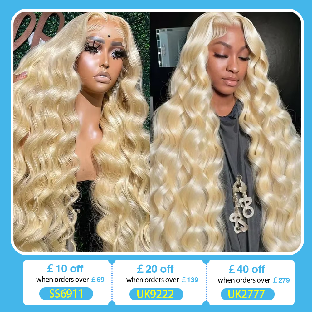 Blonde Body Wave Lace Front Wig HD Transparent Lace 13x4 13x6 Human Hair Wig 613 Pre Plucked Full Frontal Wigs For Black Women