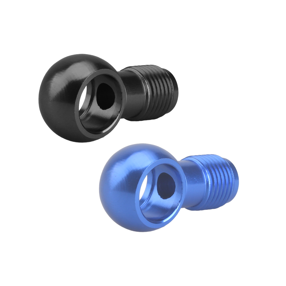 アルミバンジョーアダプターボルト AN3 AN4 AN6 AN8 AN10 12mm 14mm 16mm ブレーキフィッティング ブラック