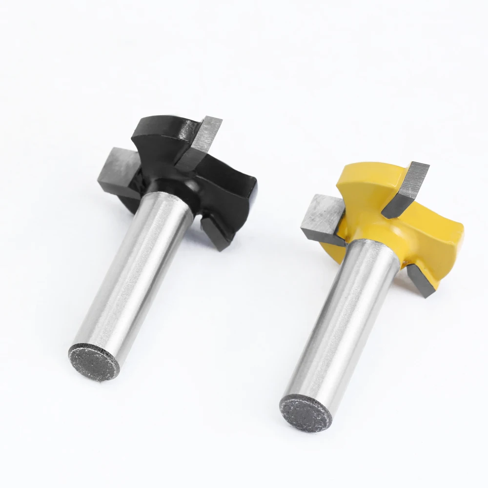 LAVIE 1PC 8mm Shank 3 ฟัน T-Slot Router Bit Milling Straight Edge Slotting เครื่องตัดตัด Handle สําหรับงานไม้