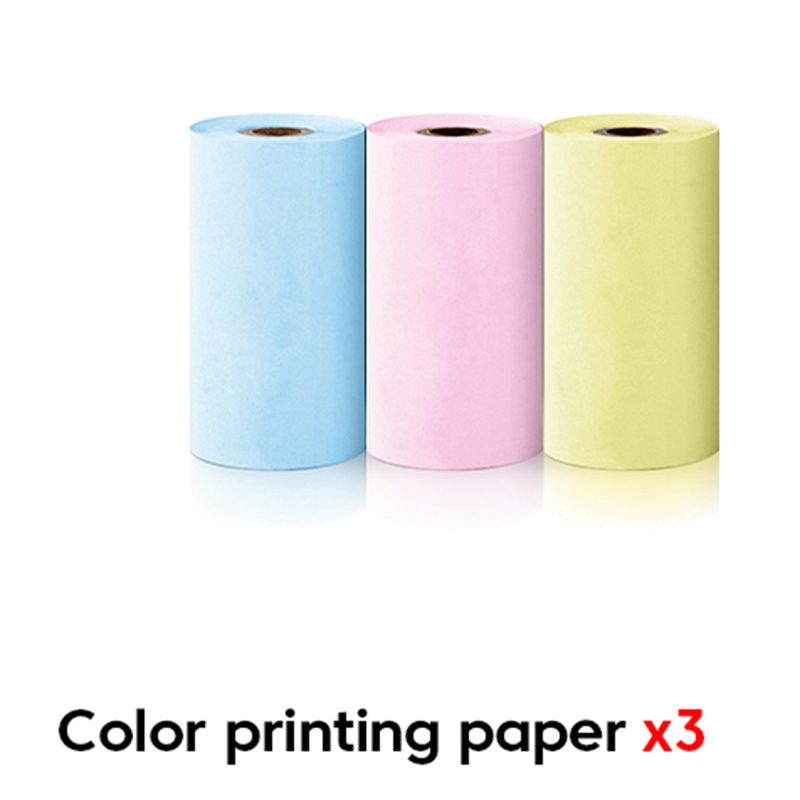 Mini impresora de papel térmico, etiqueta adhesiva colorida, papel autoadhesivo para foto inalámbrica Bluetooth, impresora sin tinta de 57mm