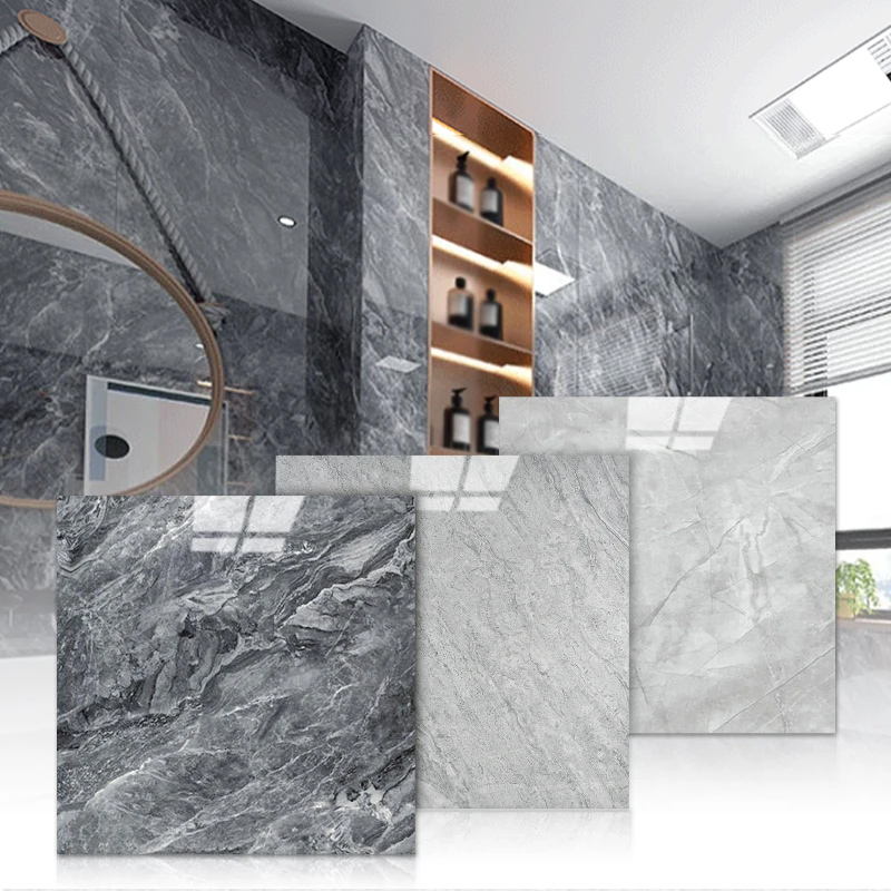10 stks PVC Imitatie Marmeren Vloerstickers zelfklevende Muurstickers Waterdichte Badkamer woonkamer Moden Decoratie Decals