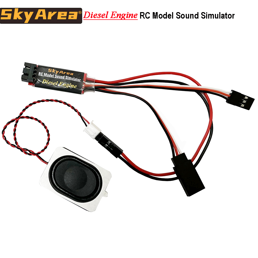 RC Dieselmotor Soundmodul Simulation 2W Lautsprecher für ferngesteuerte Baufahrzeuge Container LKW Bagger Modell