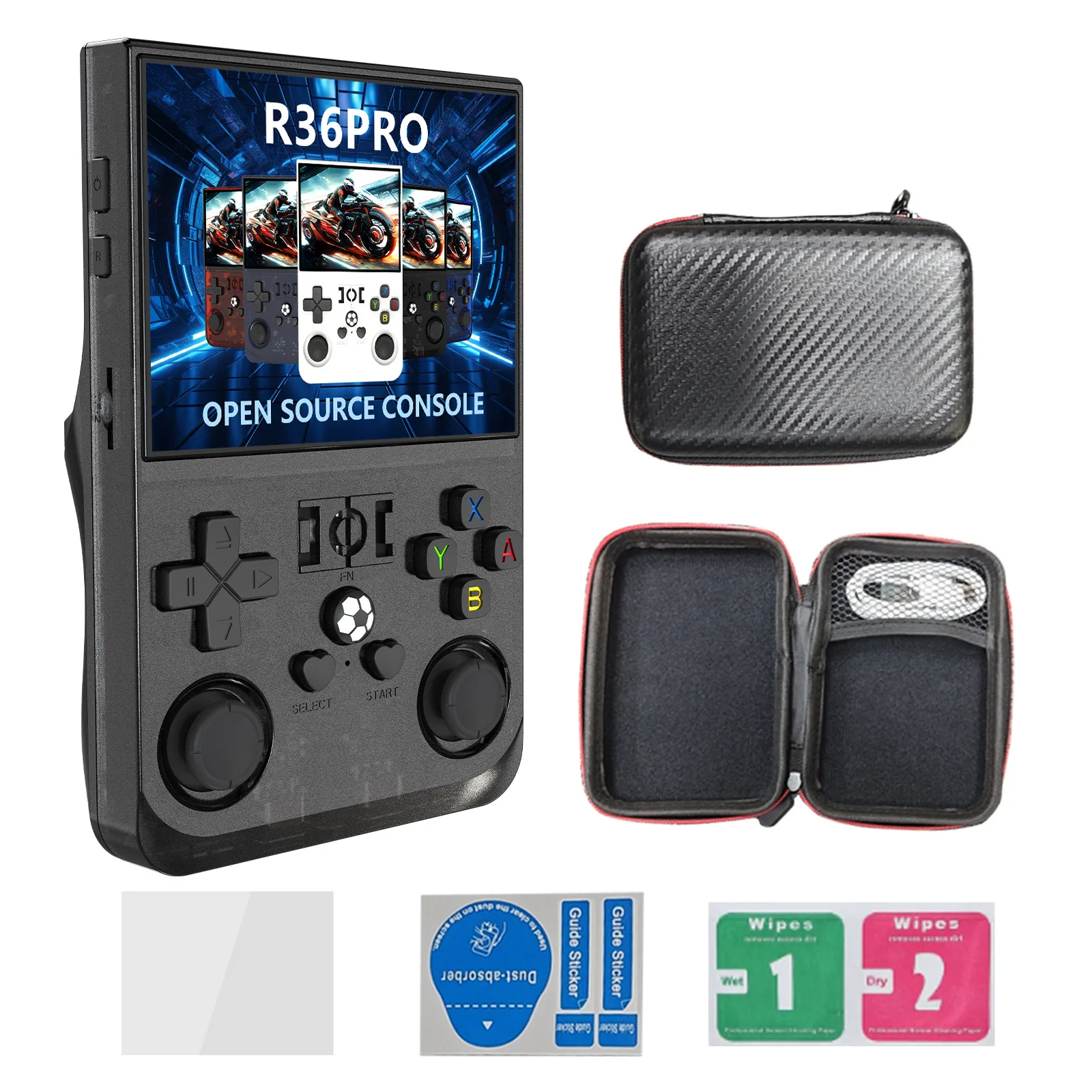 Consola de juegos R36S Pro Retro 128gb Consola R36sPor tatil K36 Konsole Consolle Jeux GamBoy Max Videojuego portátil