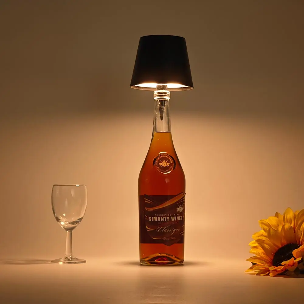 Clearance_Lampada per bottiglie wireless, controllo touch di 3 colori e attenuazione continua, adatta per bottiglie di vino, una alternativa a Wi