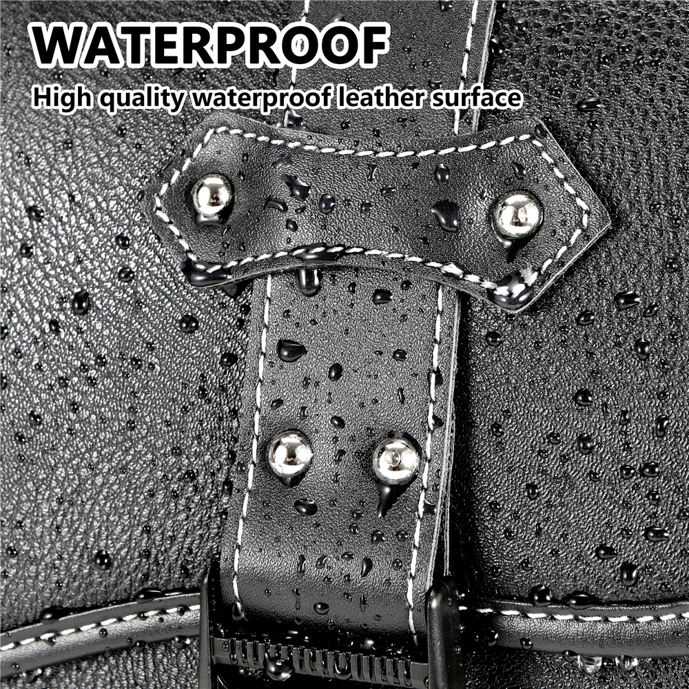 Universal Motorcycle Saddlebags Fork Bag PU Leather Luggage Pouch Side Tool Bag Saddle Bag for for Honda for Bmw for Suzuki