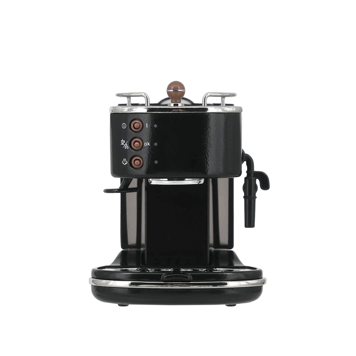 Modelo de casa de muñecas, accesorios de muebles, mini máquina de café retro brillante, 1/6