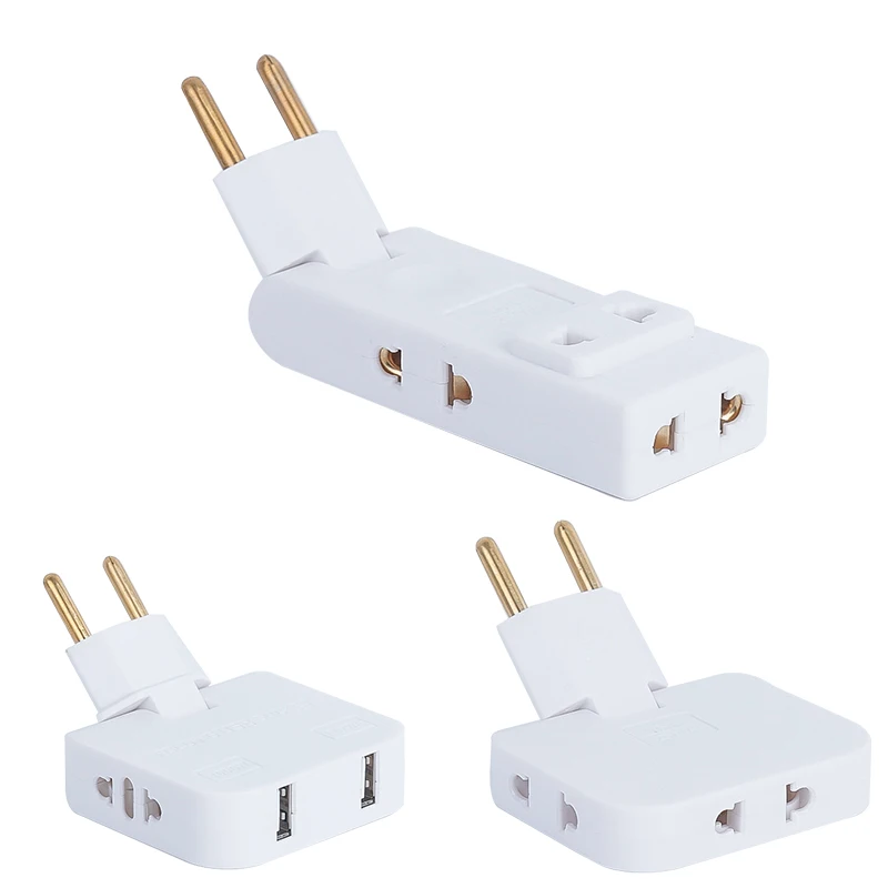 4-in-1-Steckdosenverlängerung, EU-Steckdose, 180-Grad-Stecker, Adapter, Kanada, Mexiko, Reiseadapter, tragbarer Stromkonverter