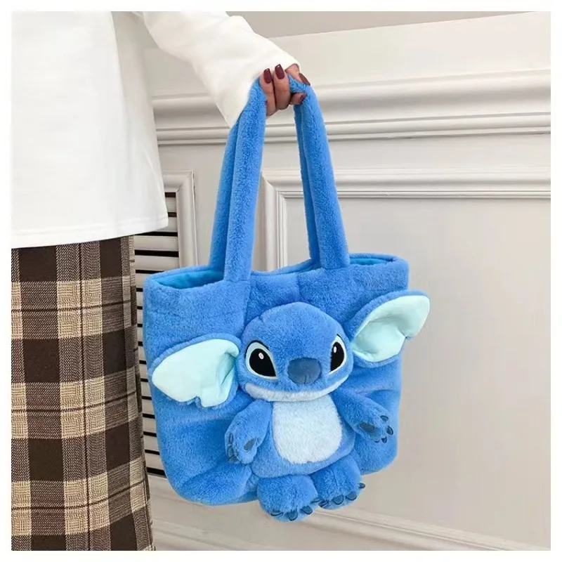 Disney 2025 Nuova borsa a tracolla per bambola in peluche di cartone animato Borsa per ragazze morbida e carina con punto dolce e carino