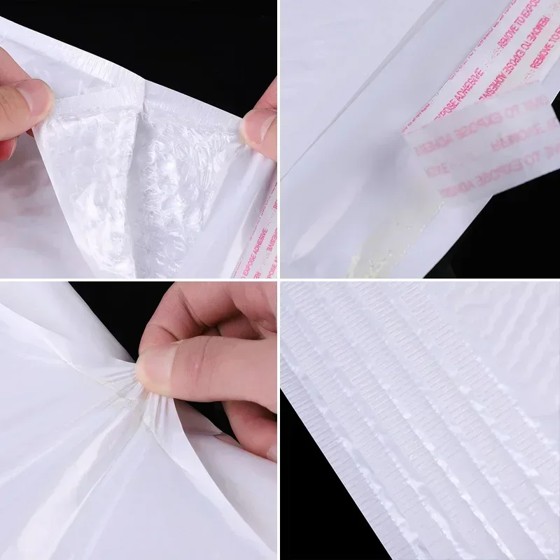 10-20Pcs ฟองซองโฟมสีขาวจัดส่งกระเป๋า POLY Bubble Mailers Pad Self Seal บรรจุกระเป๋าสําหรับนิตยสาร 11 ซม.15 ซม.23 ซม.