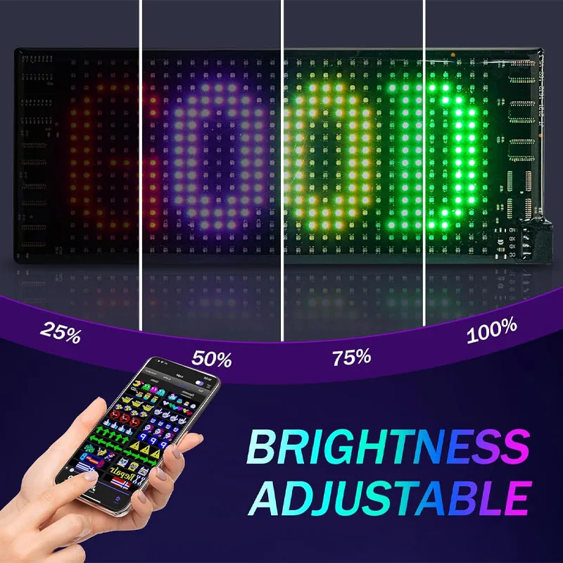 5V USB LED-schermbord Scrollende reclameverlichting Bluetooth APP Controle Berichtweergavebord Logo Licht Aangepast tekstpatroon