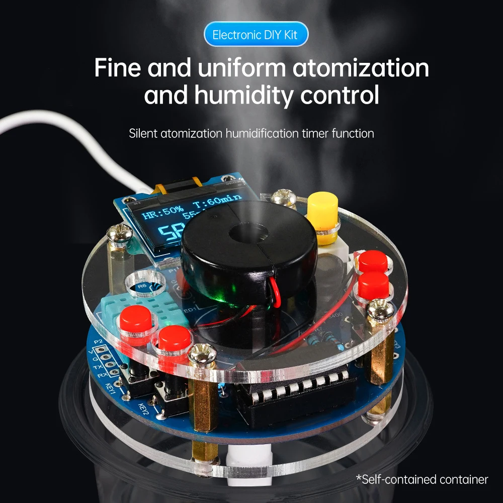 Oled Display Humidifier Mist Diy Kit Usb Humidifier Electronic Diy Kit Circuit Board Manufacturing Welding Practice