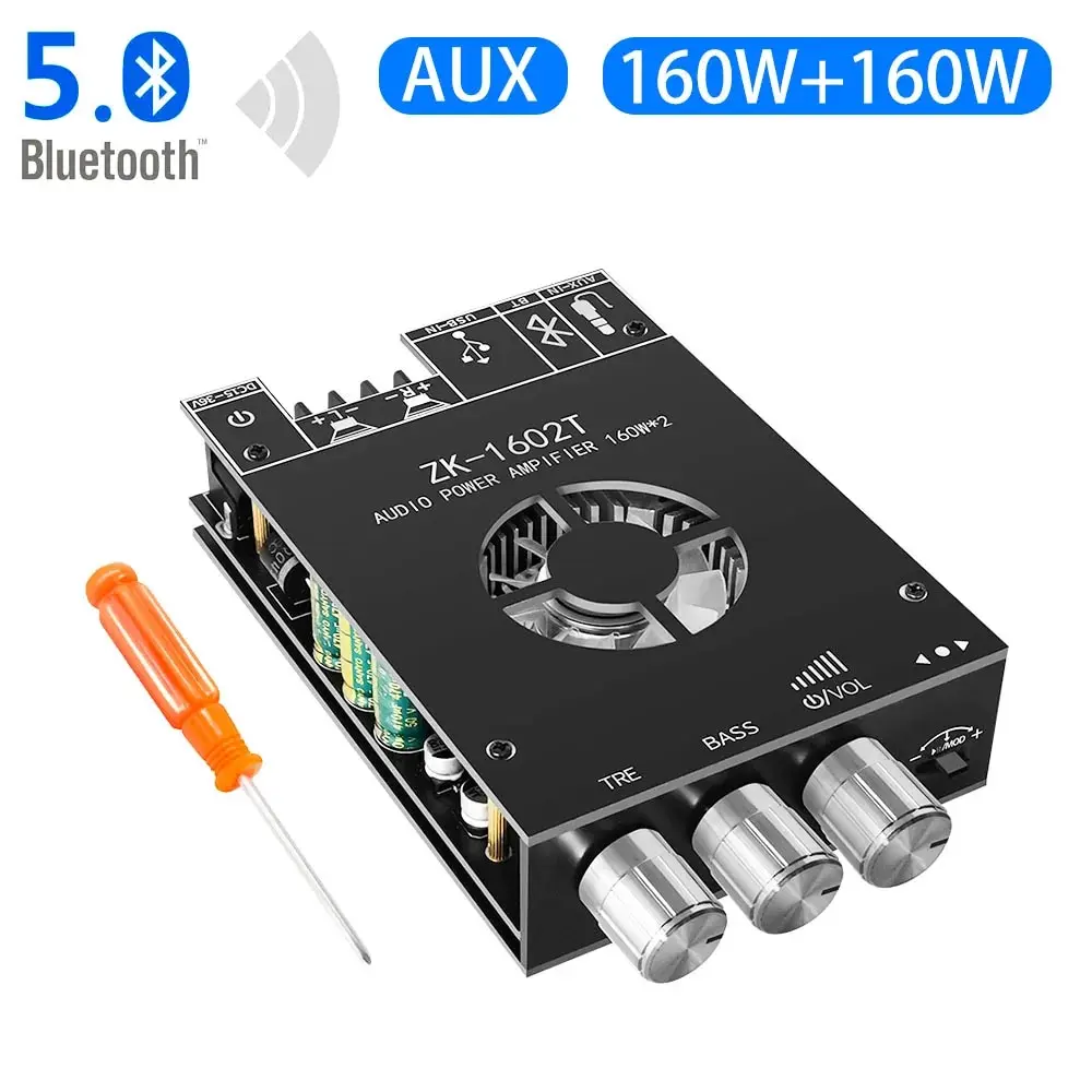 ZK-1602T TDA7498E Bluetooth 5,0 Subwoofer Verstärker Bord 2*100 W 2,0 Kanal High Power USB Audio Stereo Verstärker Bord AMP