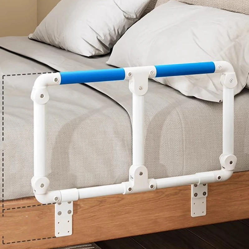 Trilhos de cama sênior dobráveis com botão único, cabem em qualquer guarda de cama, trilhos de cama sênior, segurança lateral, móveis sênior