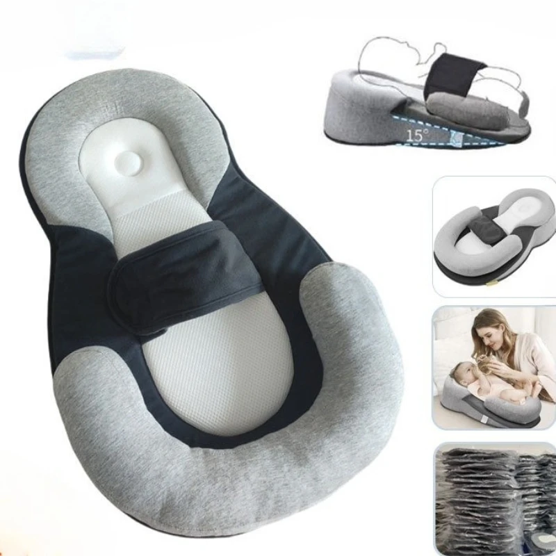 Cotton U-Shaped Baby Lounge Chair Soft Baby Pillow Feeding Support Wedge Nursing Pillow Anti Overflow Slope Pillow Cushion 0-12M
