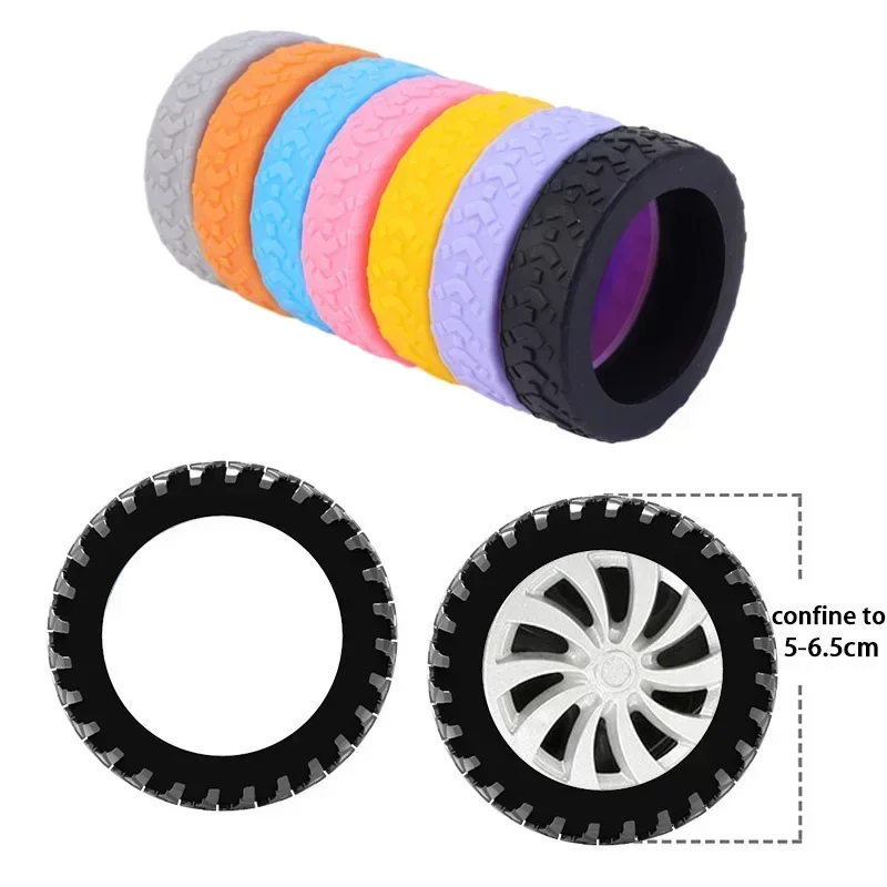 Protector de ruedas de silicona con textura gruesa para equipaje, cubierta para ruedas de equipaje de viaje, Reduce el ruido, accesorios para equipaje, 1/24 Uds.