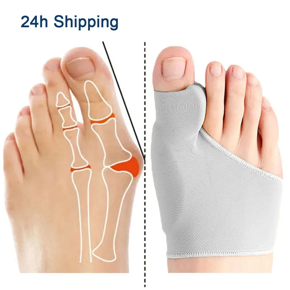 2 Pcs Silicone Toe Spreader Separator Bunion Hallux Valgus Corrector Thumb Finger Correction Straightener Foot Care Tool