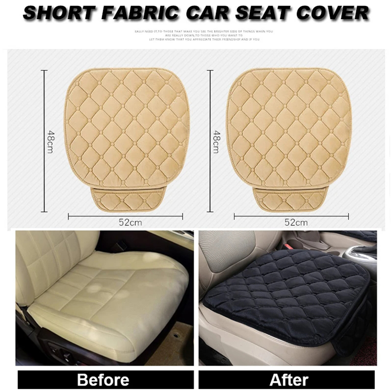 Almofada de assento quente de inverno para carro, antiderrapante, universal, assento da cadeira frontal, almofada respirável para veículo, protetor de assento de carro