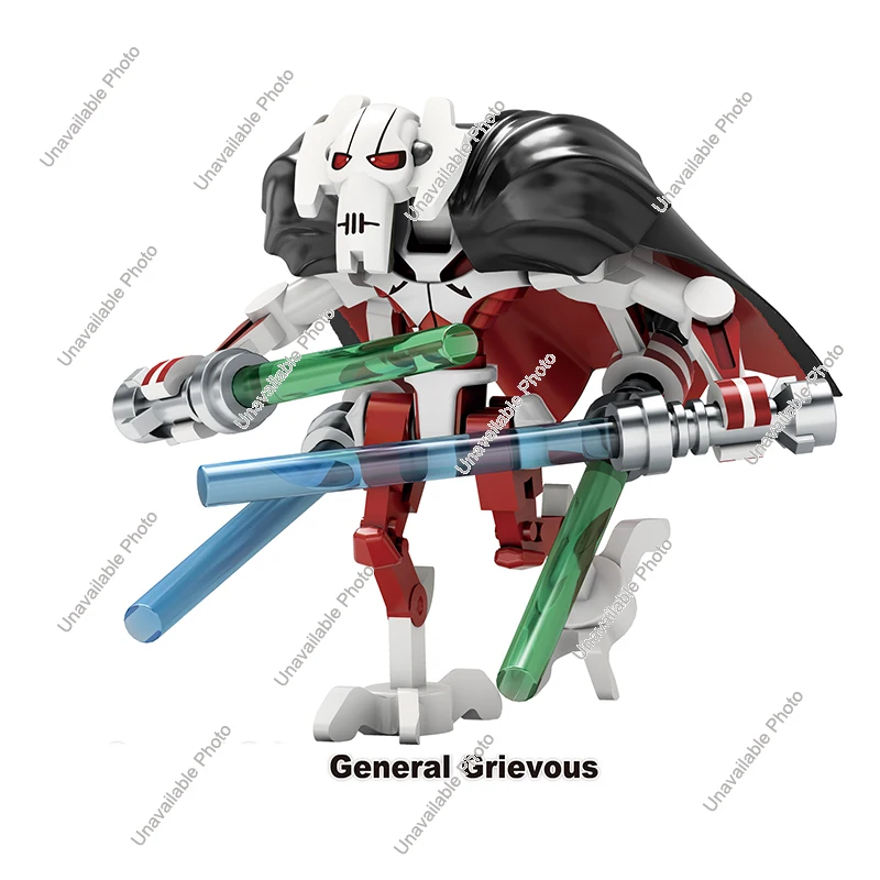 ホットトイズ TV6111 TV6112 新しいスターウォーズビルディングブロックグリーヴァス将軍 IG-100 マグナガードバトルドロイドレンガミニ人形フィギュアおもちゃ