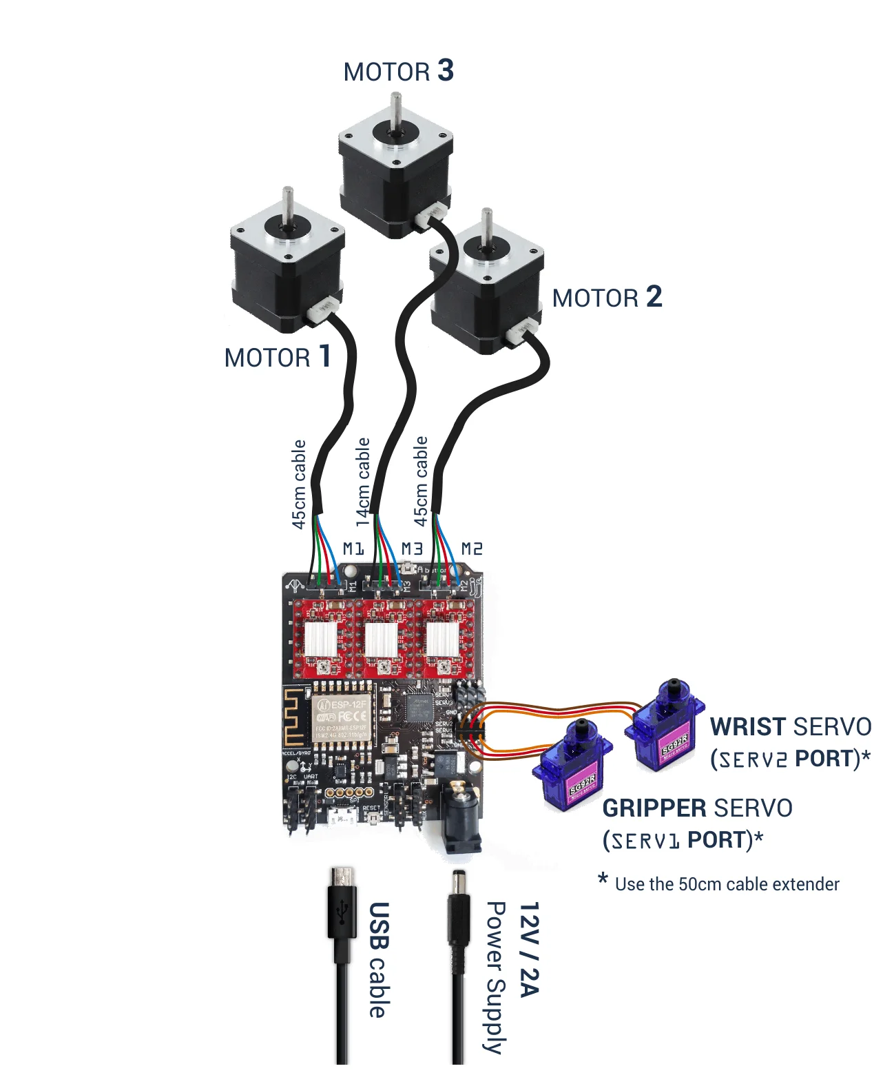 3D Print Graphics Scara Robotic Arm with Stepper Motor Scara Robot Mamipulator for Arduino Robot for Python Programmable DIY Kit