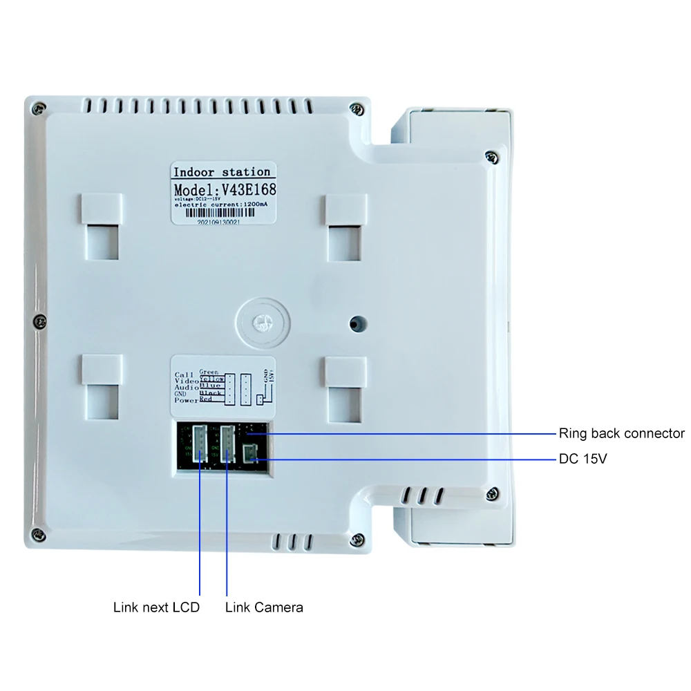 4,3 Zoll LCD-Video-Intercom-System für die Unterstützung zu Hause 2-Wege-Intercom RFID-Karte entsperren Metall Türklingel mit Schloss gesetzt