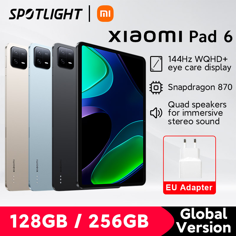【Estreno mundial】Xiaomi Pad 6 versión Global 128GB/256GB procesador Snapdragon 870 144Hz WQHD + 8840mAh 33W tableta de carga rápida