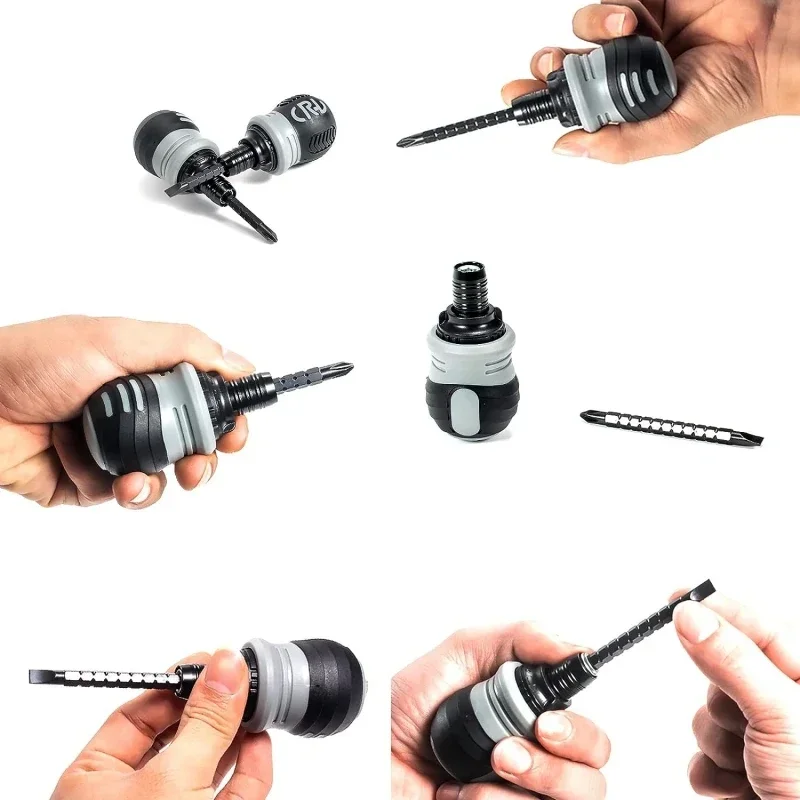Mini Ratchet Precision Screwdriver Magnetic Telescopic Labor-Saving Hand Tool Phillips Slotted Dual-purpose Head Repair tools