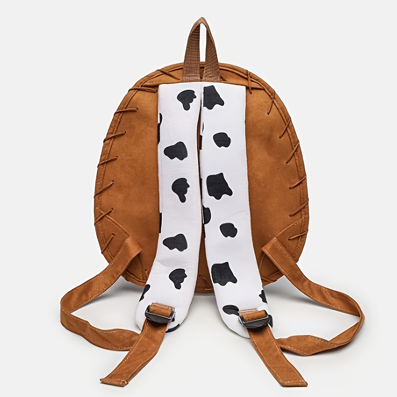 Cartoon Toy Story Woody Hat Backpack Cute Large Capacity Travel Backpack Cow Print Straps Unisex Backpack Travel