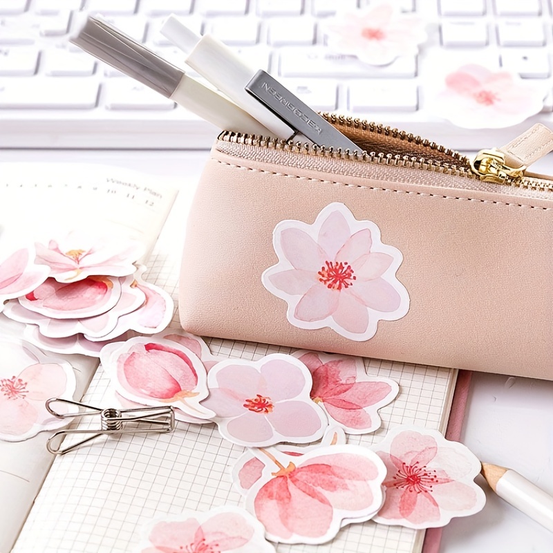 Mohamm ญี่ปุ่น Cherry Blossoms Planner ดอกไม้ไดอารี่ Deco กระดาษขนาดเล็ก Kawaii สติกเกอร์เครื่องเขียน Scrapbooking Journal