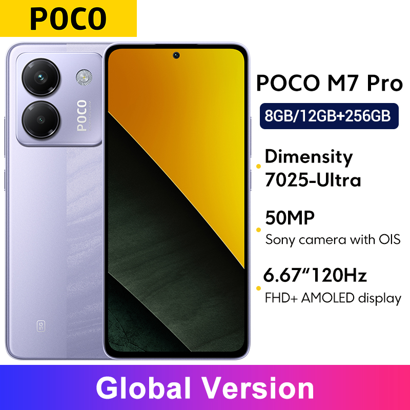 【Мировая премьера】POCO M7 Pro 5G Глобальная версия Размер 7025-Ультра 120 Гц FHD+ Уход за глазами AMOLED-дисплей Камера 50 МП с OIS NFC