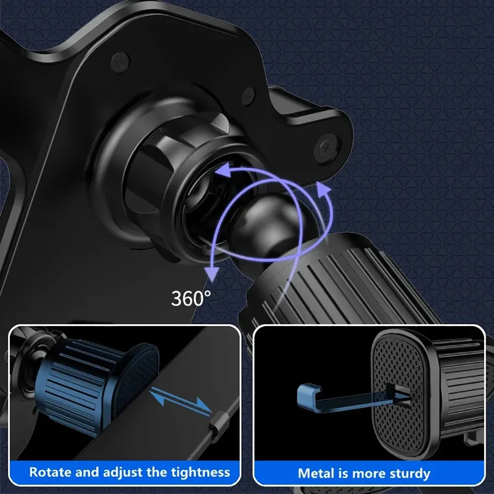 Universele auto-ontluchter telefoonhouder zwaartekracht cliphouder 360 °   Rotatie verstelbare beugel voor iPhone 14 13 12 Samsung Xiaomi