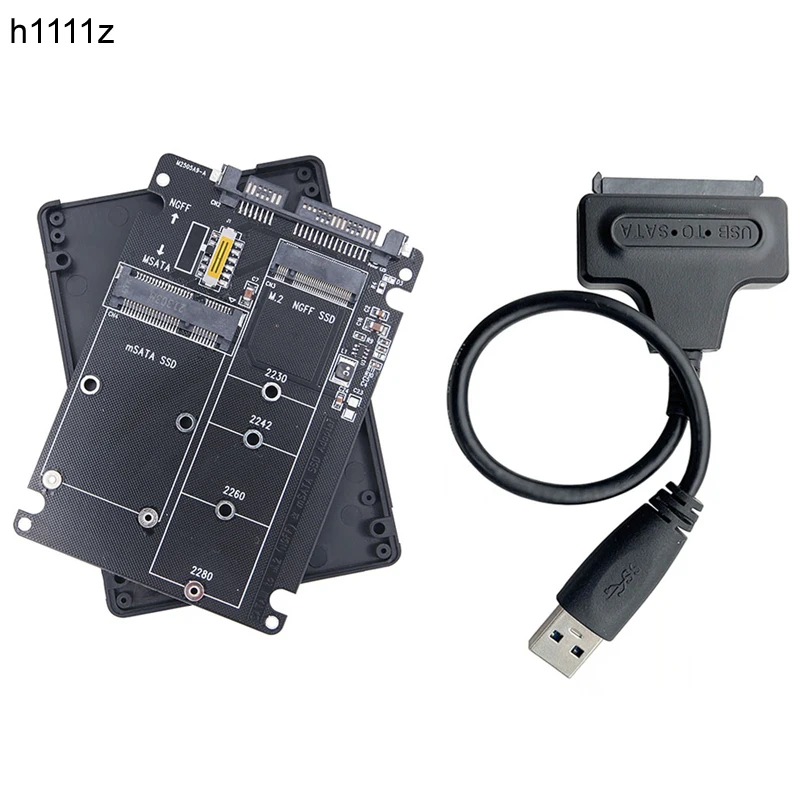 M2 SSD Case mSATA to USB Adapter mSATA Enclosure M.2 NGFF mSATA SSD to SATA 3.0 2.5 Адаптер Riser Board M.2 Box Кабель для ноутбука