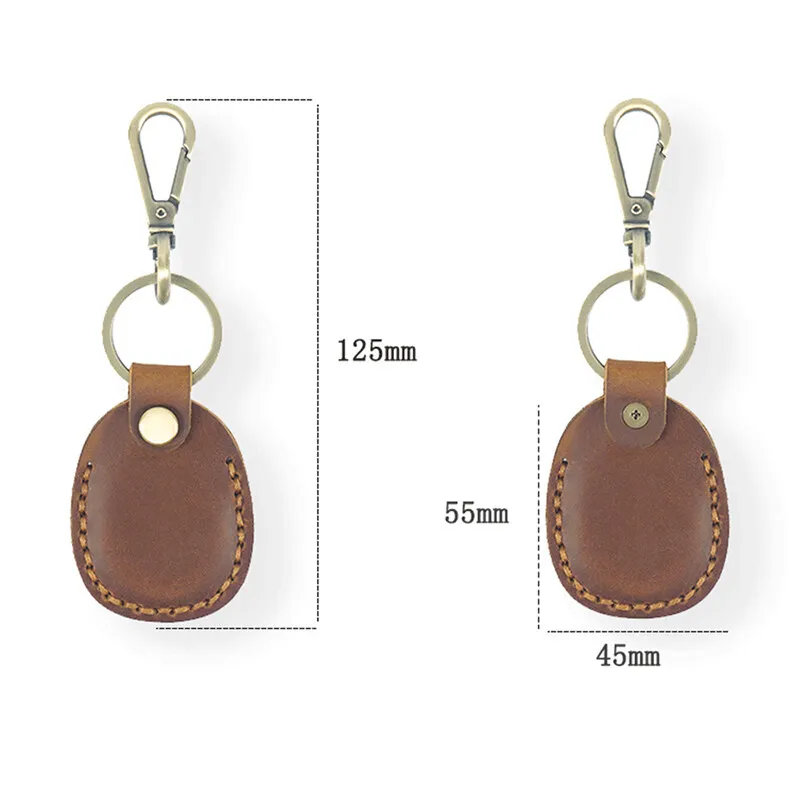 Keyring For Airtags Protective Case Retro High Quality Leather Keychain For Apple Anti-lost Tracker Locator Device Accessories