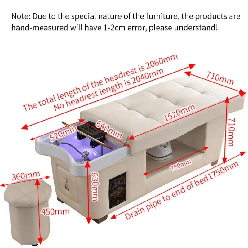 Head Spa Shampoo Stühle Friseursalon Stuhl Schönheitssalon Waschbecken Shampoo Waschbett Professionelle Damen