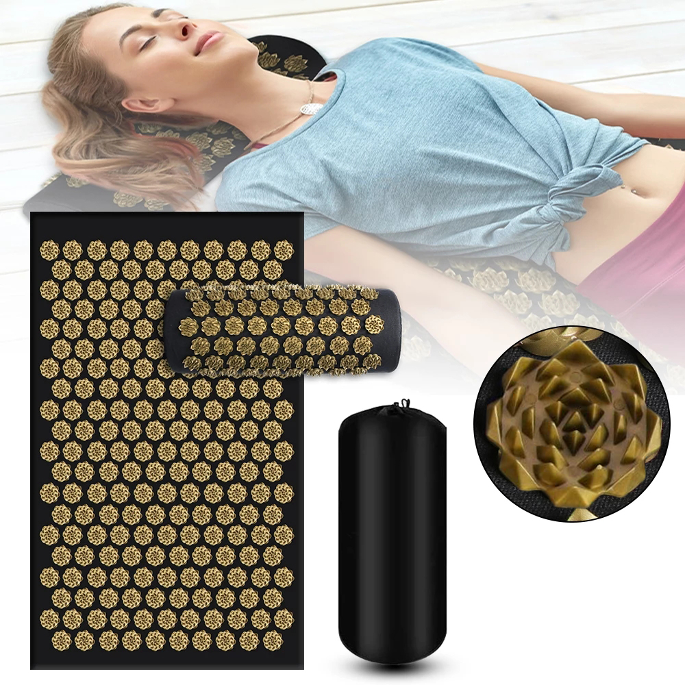 Applicator ของ Kuznetsov Nonslip Acupressure เบาะโยคะ Sensi นวด Body Mat พร้อมเข็มนวดเท้าหมอนคอฟิตเนส Pad