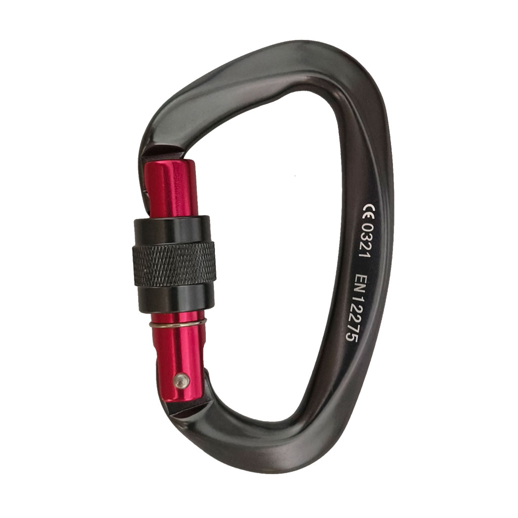 25KN профессиональный альпинистский карабин D-образной формы, авиационный алюминиевый предохранительный замок, альпинистское оборудование для альпинизма на открытом воздухе