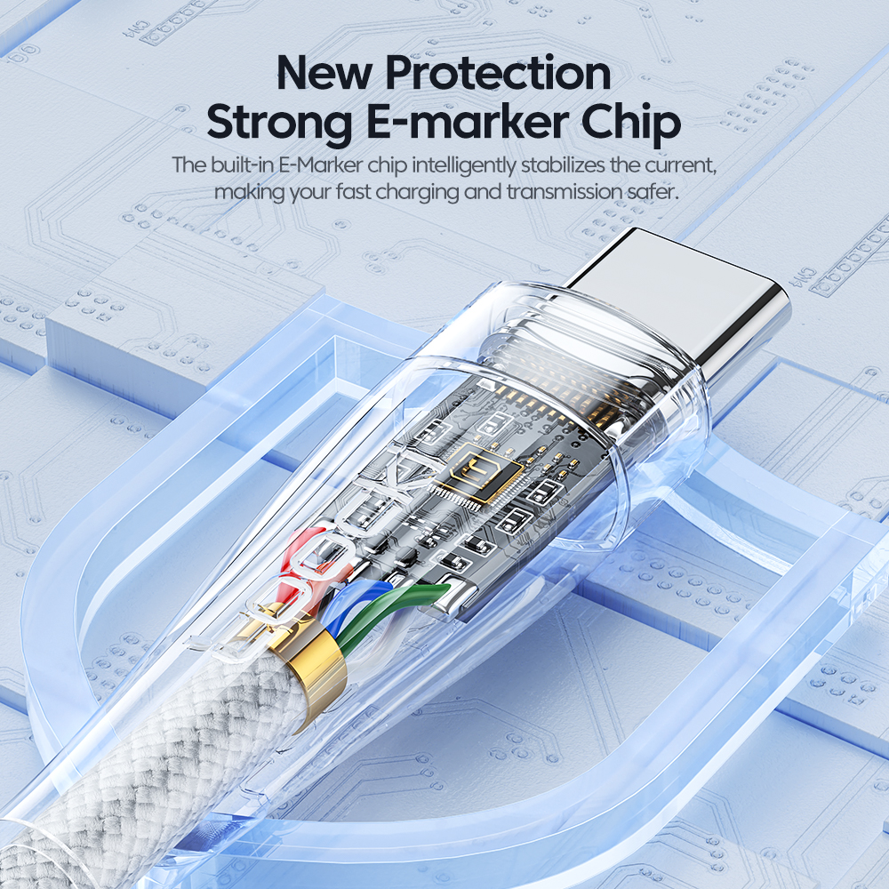 Toocki 240W 100W tipo C a tipo C Cable PD Cable de carga rápida Cable de datos para Poco Huawei Xiaomi Samsung USB C a USB C 3M