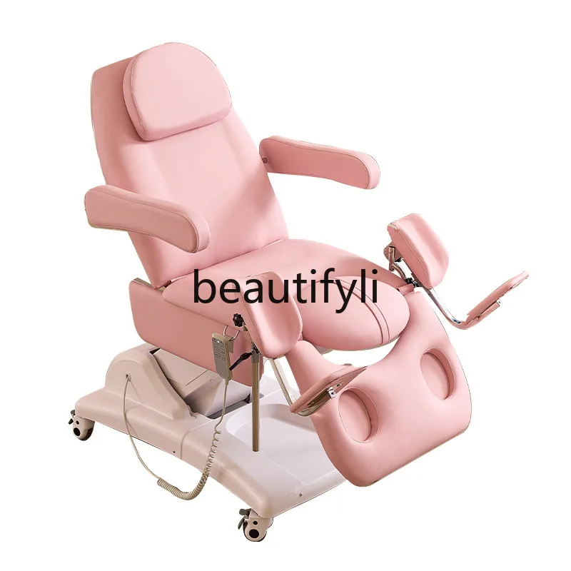 Cama de beleza ginecológica elétrica, exame médico, cadeira de operação automática, tatuagem, micro-cama integral