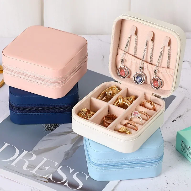 Schmuck Organizer Display Reise PUSchmuck Fall Boxen Reise Tragbare Schmuck Box Lagerung Organizer Ohrring Halter Geschenk