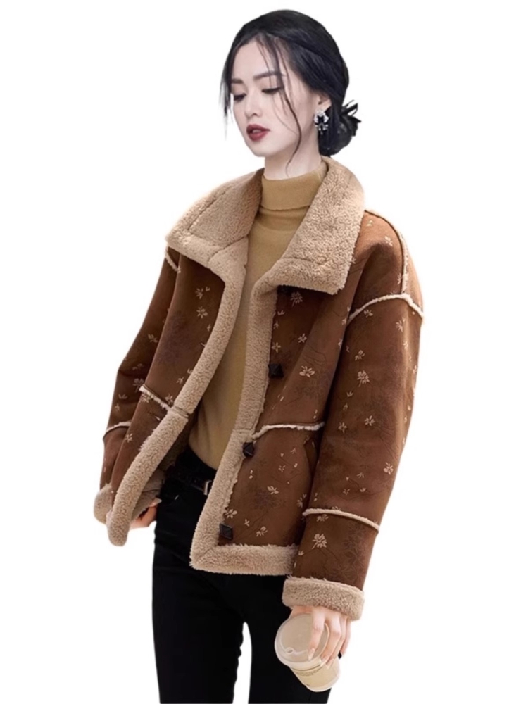 CKSHA 暖かい痩身オールマッチ冬の高級レザーファーコート女性のカジュアルスタイル多用途繁体字中国語ファッショントップ