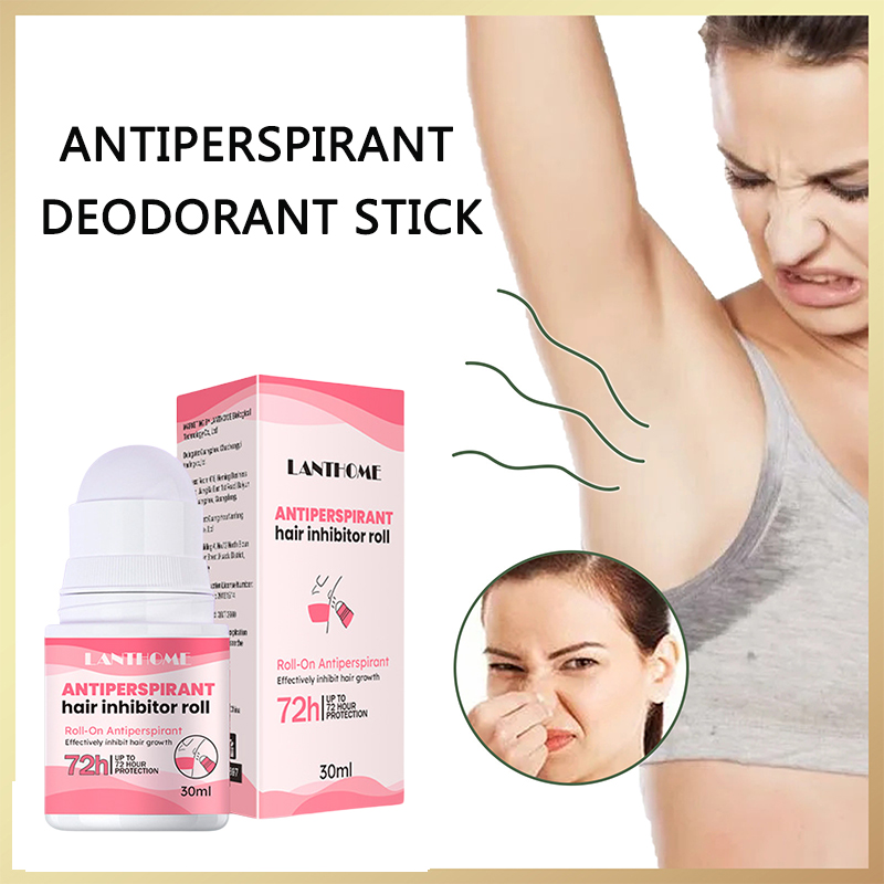 LANTHOME Antiperspirant น้ําหอมผู้ชายผู้หญิงยาวนานยับยั้ง Hair Growth Deodorant Stick Underarm Fast แบบพกพาแห้ง 30ML