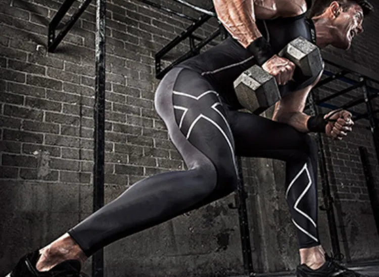 ผู้ชายTightsกางเกงรัดรูปวิ่งLeggingsฟิตเนสเพาะกายLeggings Tightsผู้ชายกางเกงผอมBreathable Quick Dry