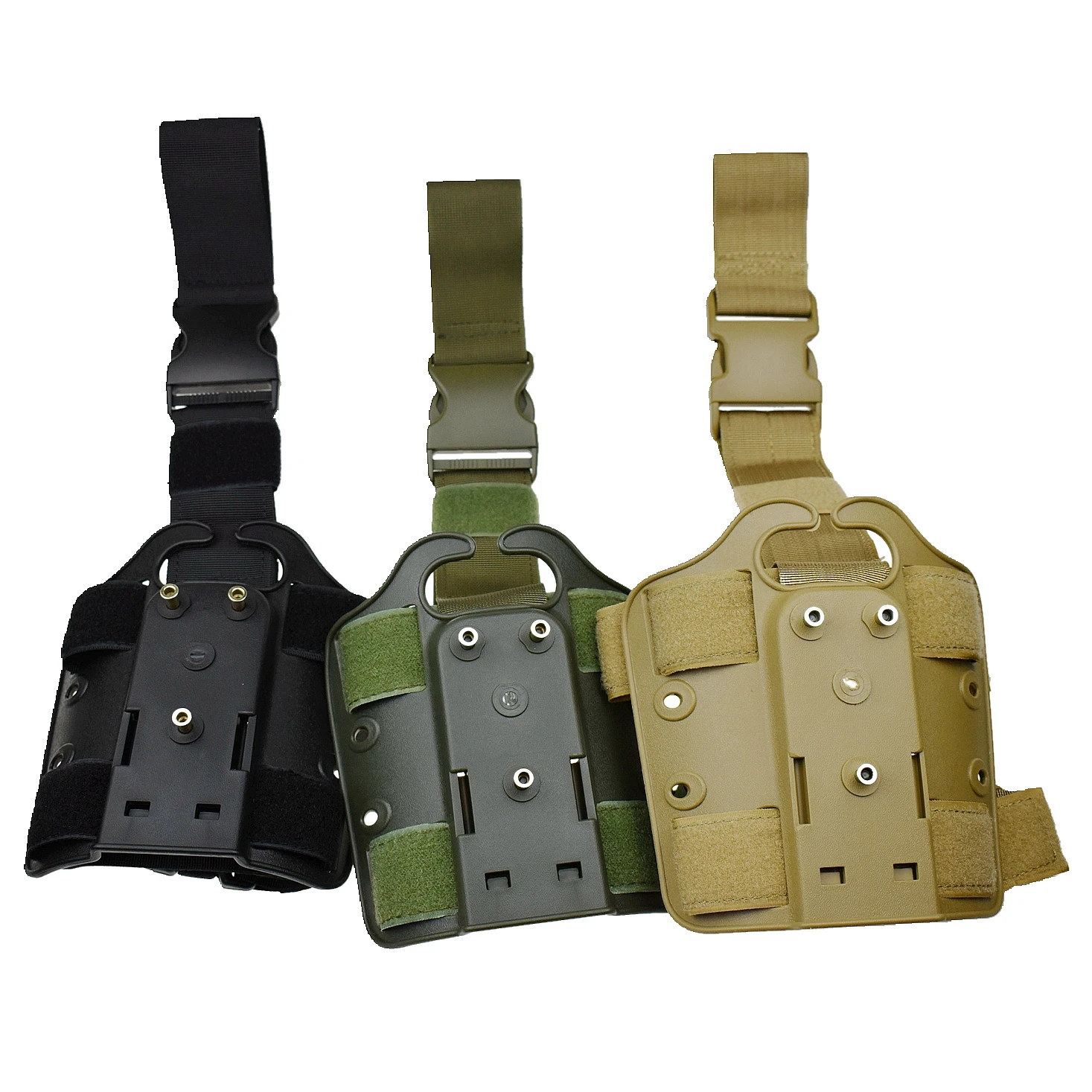 Tactical Leg Gun Holster Platform for Glock 17 19 Beretta M9 Sig P226 Airsoft Drop Thigh Pistol Case Paddle Adapter for Hunting