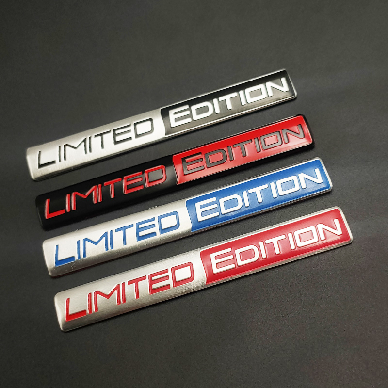 Logotipo de aluminio, emblema de edición limitada, pegatina para maletero de coche, insignia para calcomanías de motocicleta, accesorios de decoración para afinación de coche
