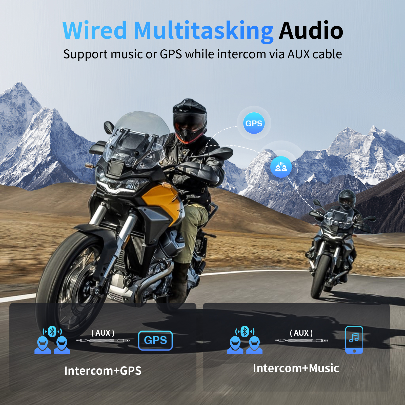 Fodsports M1-S Pro Xe Máy Liên Lạc Nội Bộ Tai Nghe Bluetooth Tai Nghe Không Dây Intercomunicador 8 Rider 2000M BT5.0 Interphone