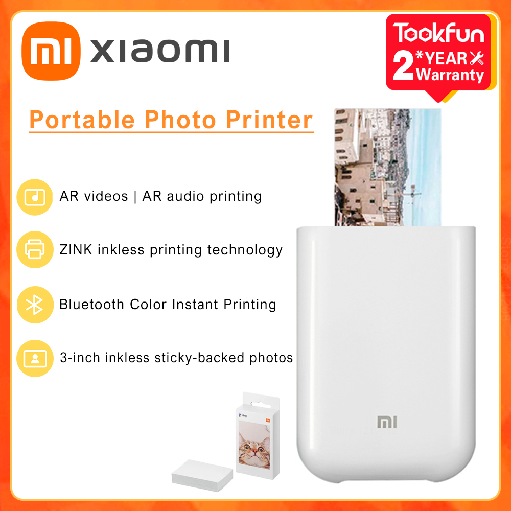 Globale Version Original Xiaomi Mini Fotodrucker ZINK Tintenlose Technologie Multifunktions-AR-Videodruck Bluetooth 5.0 tragbar